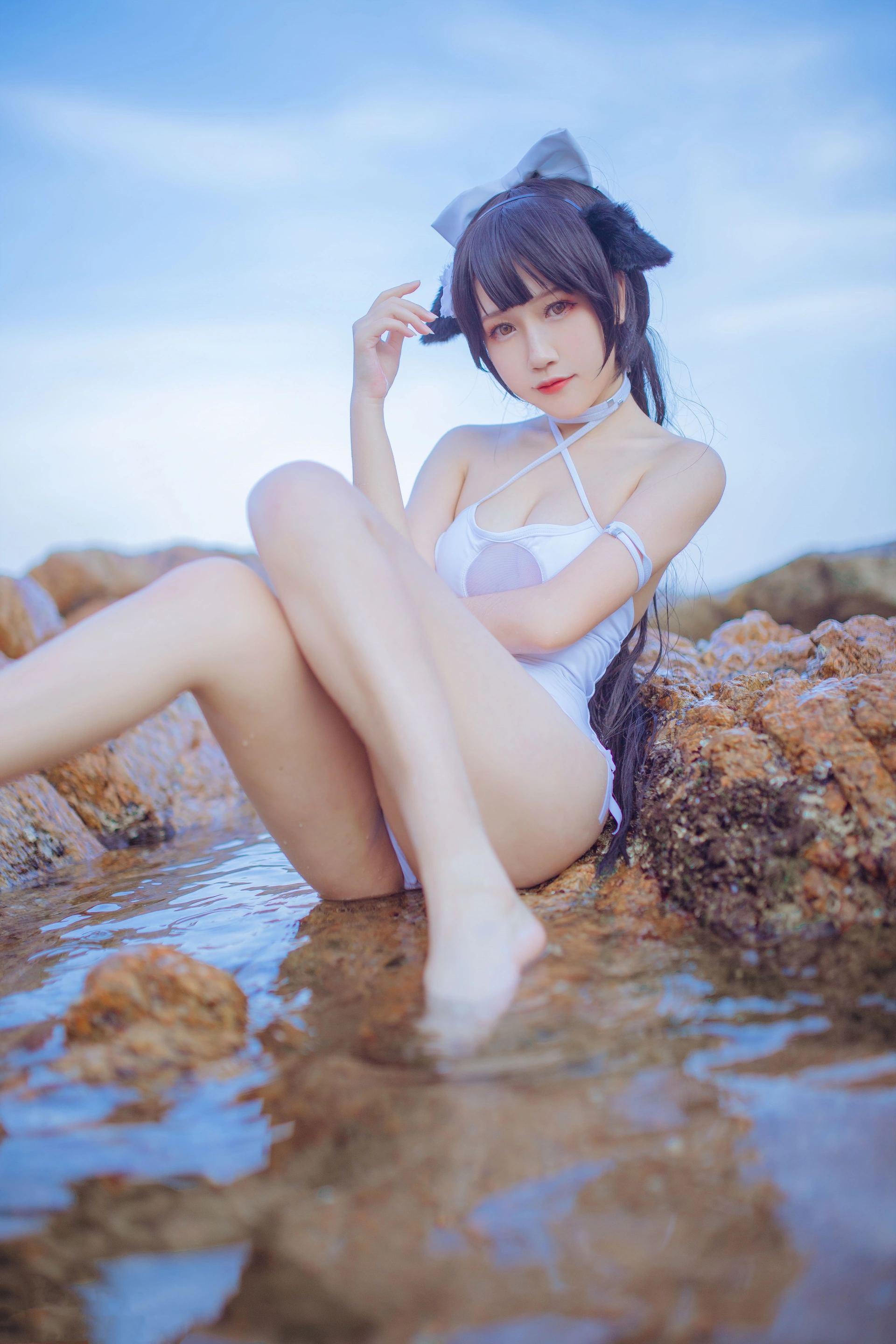 抖娘-利世 - NO.18 - 獒犬海边泳装 2