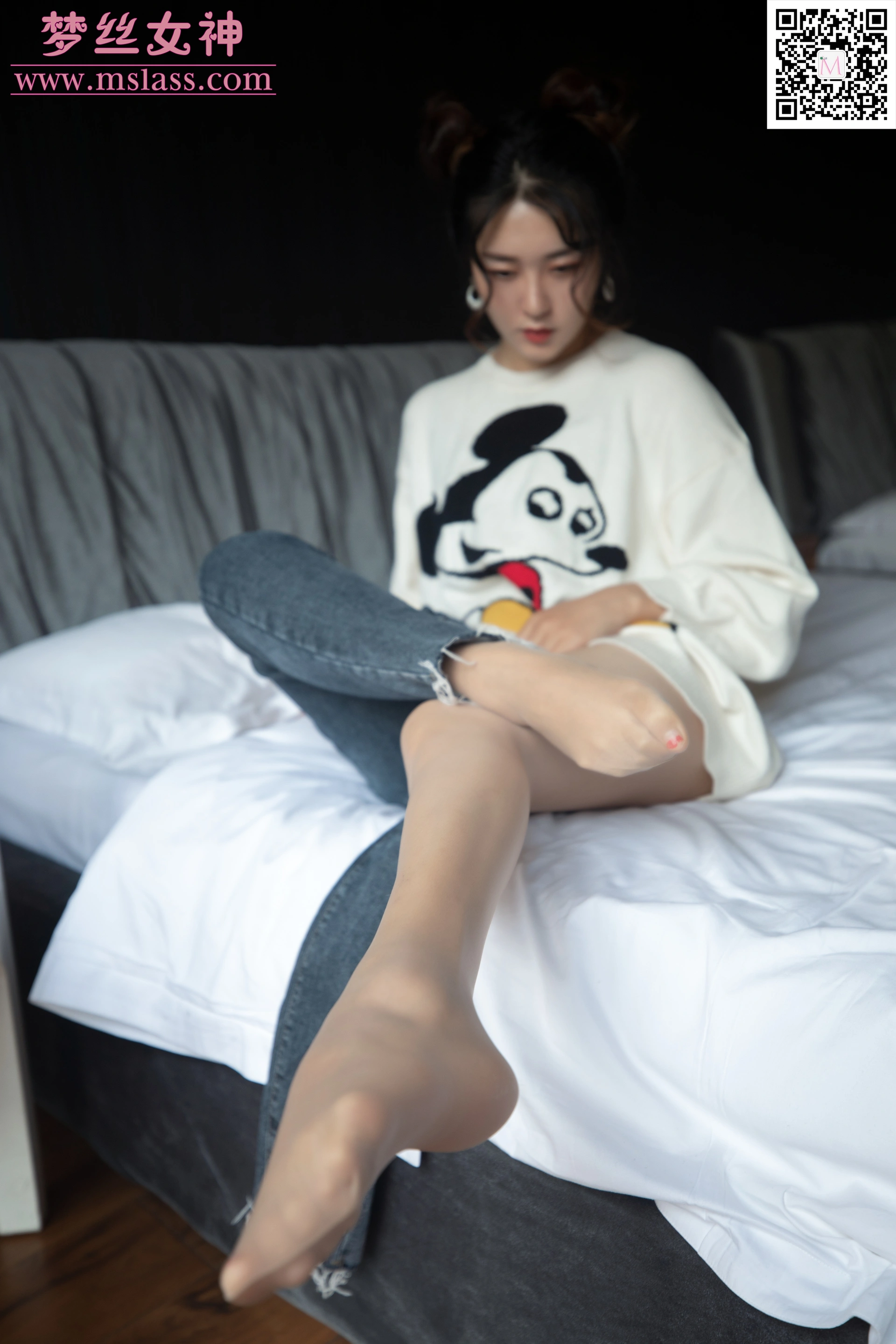 MSLASS梦丝女神 - 2019.11.11 NO.062 雨晨 牛仔裤的裤里丝 3